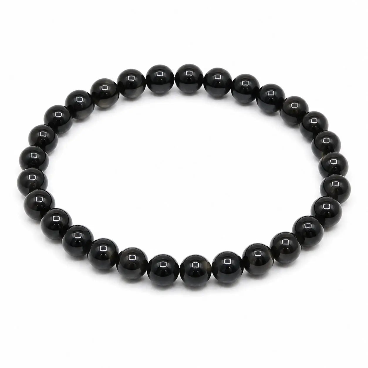 Black Obsidian A+ Grade Crystal Bracelet 6mm
